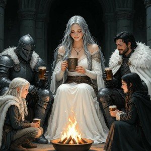 Филианора на пиру у костра