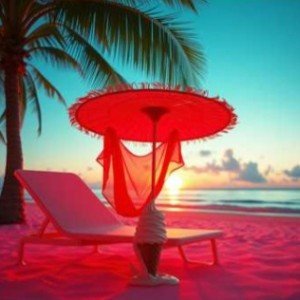 Красное парео