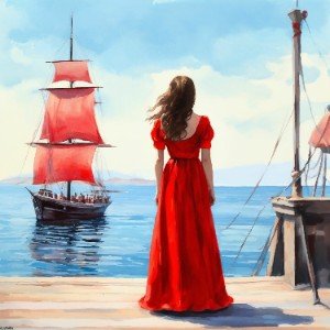 Девушка у причала