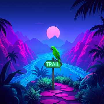 Зелёный попугай