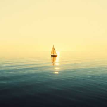 Океан цвета заката