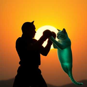 Бой с кошкой