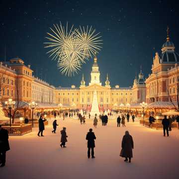 Новогодняя ночь в городе Коломна