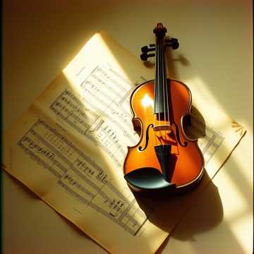 Скрипач и скрипка.