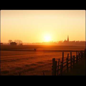 Рассвет над полями