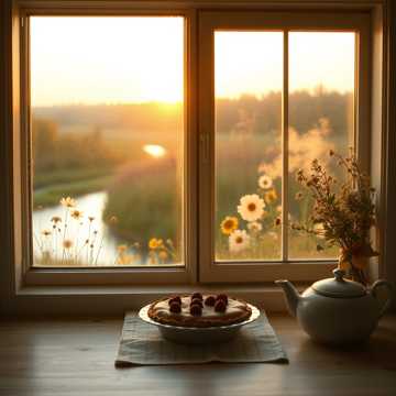 Пирог у окна