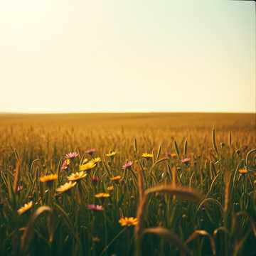 Васильки вперемешку с пшеницей