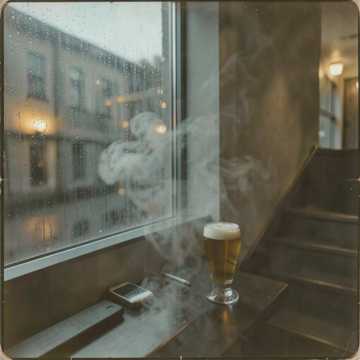 Бокал пива и сигарета