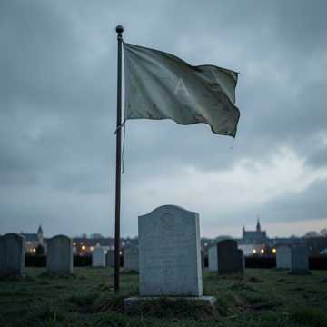 Флаг над могилой