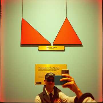 Два треугольника, красный и синий