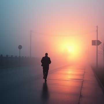 Corro per te! Бегу за тобой сквозь туман, дождь и рассвет.