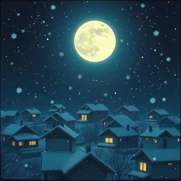 Снежинки медленно