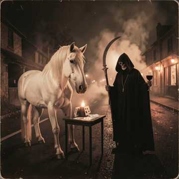 Старушка с косой