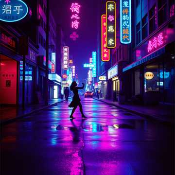 Neon girl " весна"