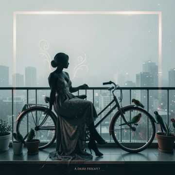 А дама держит попугаев