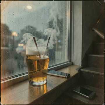 Бокал пива и сигарета