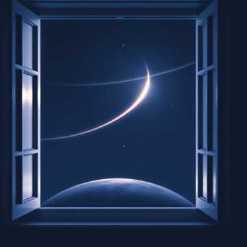 Луна в окошке