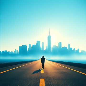 Сине небо над городом