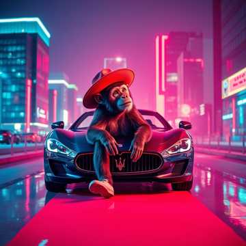 Обезьяна в Мазератти.