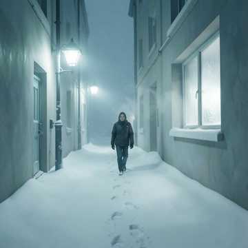 Следы на снегу