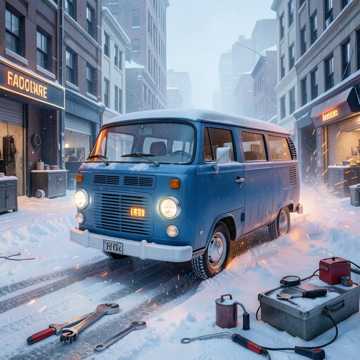 Электрик Мишаня и синий Додж