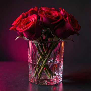 Розы в стакане!