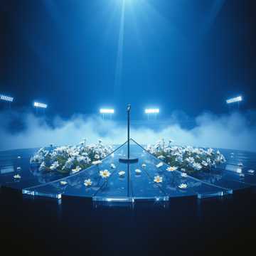 White flowers on the glass