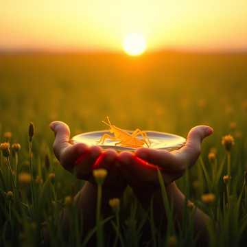 Кузнечик и вода