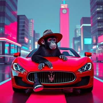 Обезьяна в Мазератти.