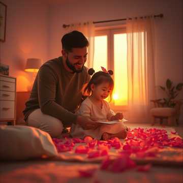 Она рисует счастье(Папа).