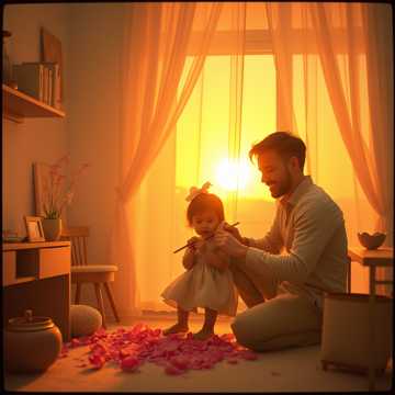 Она рисует счастье(Папа).