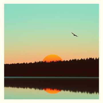 Карельский закат цвета морошки