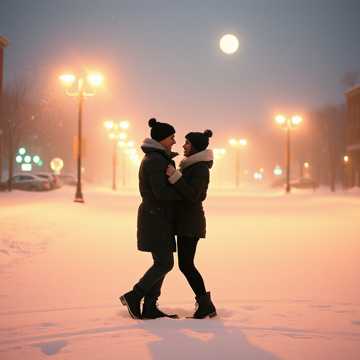 Зимним снегом