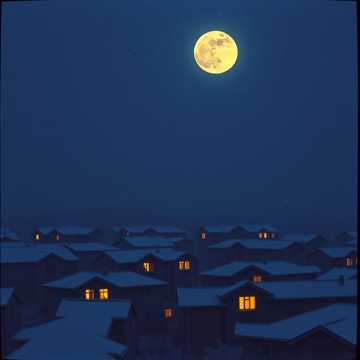 Снежинки медленно