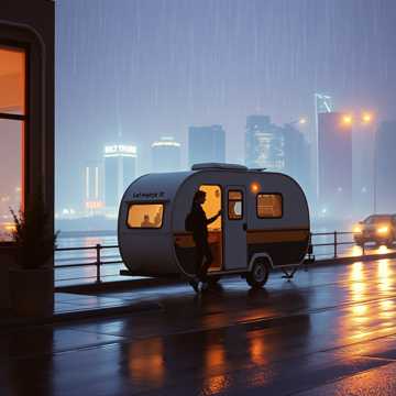 Дом на колёсах в тишине