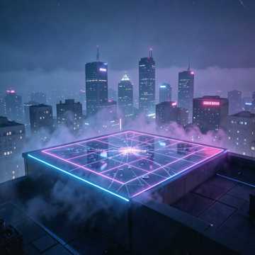 Город в неоновом дыме