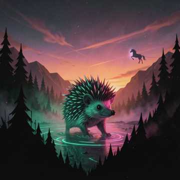 Тiny Hedgehog in a mist