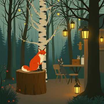 Кот, лиса и страшный зверь