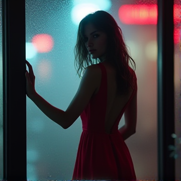 Там за стеклом.