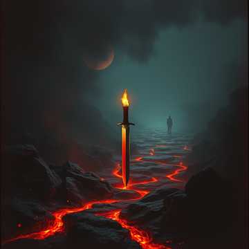 Нож и факел.