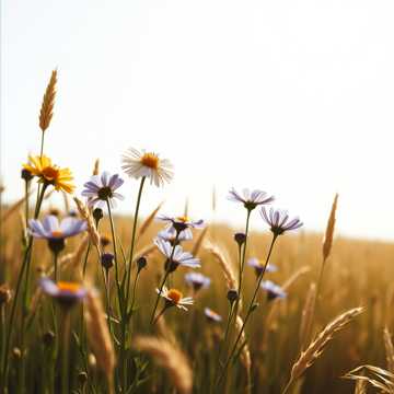 Васильки вперемешку с пшеницей