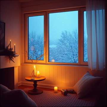 Ночь, танцующая в снегопаде.