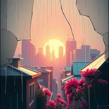 Солнце прячется