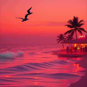 Чайка на пляже Zouk ver-1