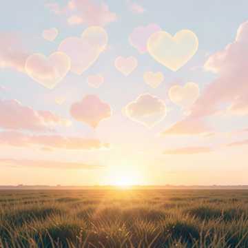 Сердечки из облаков