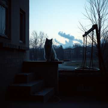 Серая кошка