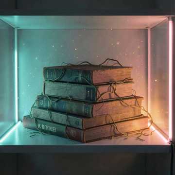 Книги спят на полках.
