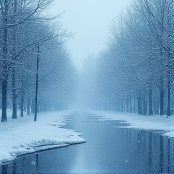 Снег шёл, падали снежинки