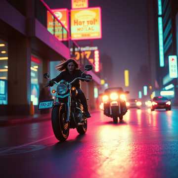 Байк в ночи