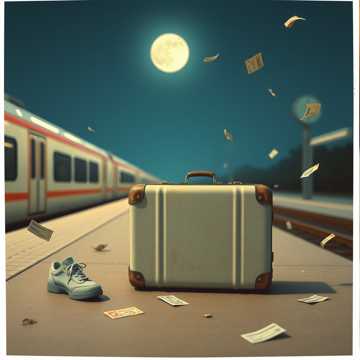 Немный потёртый чемодан